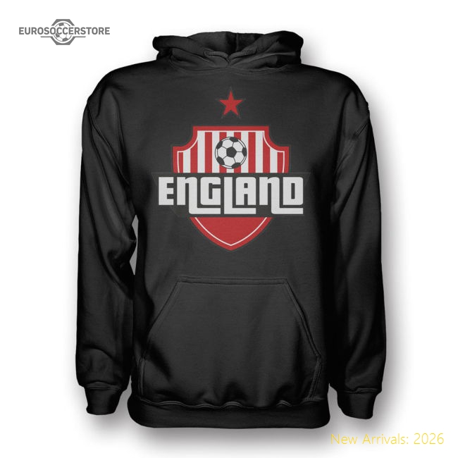 England Country Logo Hoody (black) - Kids-Football Jersey Hub