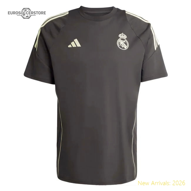 2025-2026 Real Madrid Training Tee (Utility Grey)-Football Jersey Hub