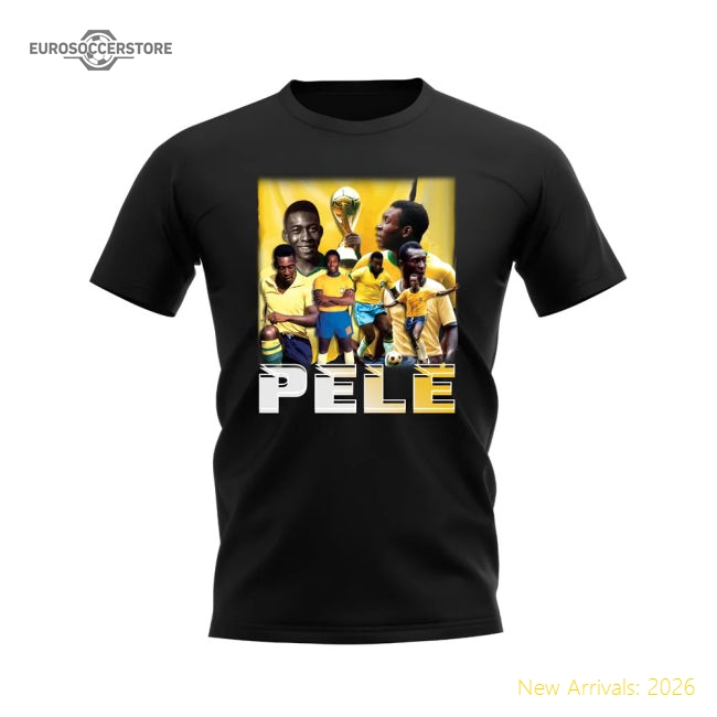 Pele Bootleg T-Shirt (Black)-Football Jersey Hub