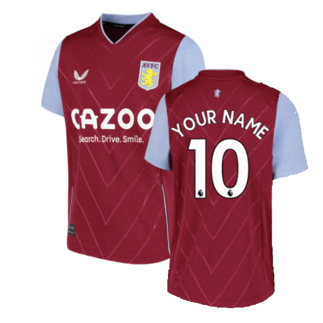 2022-2023 Aston Villa Home Shirt (Kids) (Your Name)-Football Jersey Hub