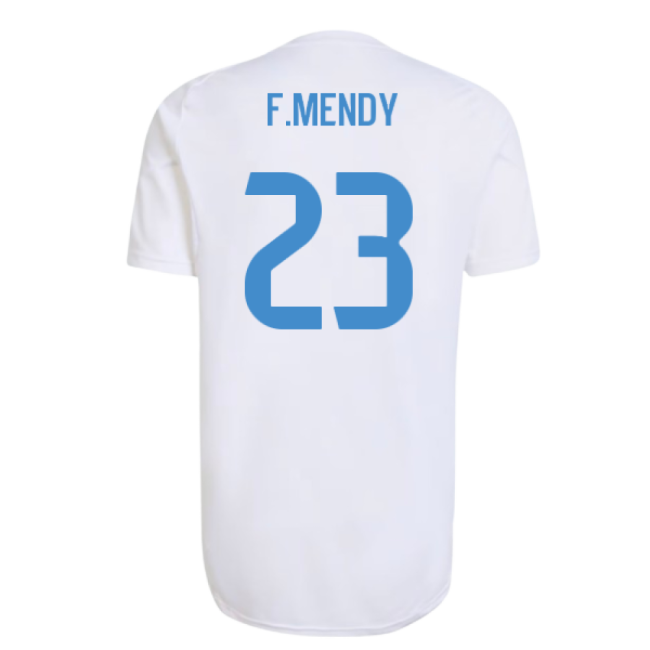 2025-2026 Real Madrid EU Training Jersey (White) (F.Mendy 23)-Football Jersey Hub