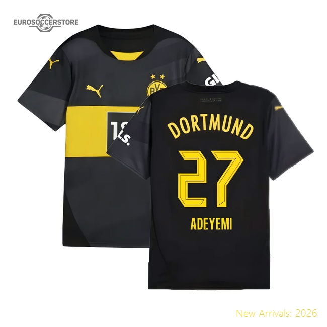 2024-2025 Borussia Dortmund Away Shirt (Kids) (Adeyemi 27)-Football Jersey Hub