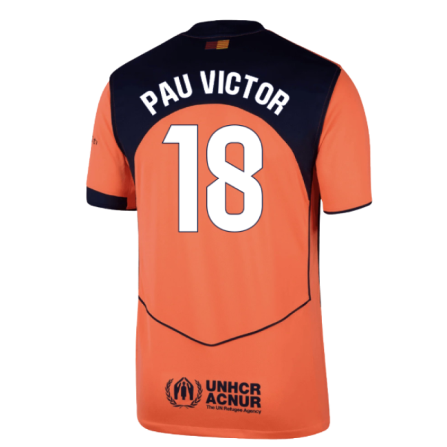 2025-2026 Barcelona Third Shirt (Pau Victor 18)-Football Jersey Hub