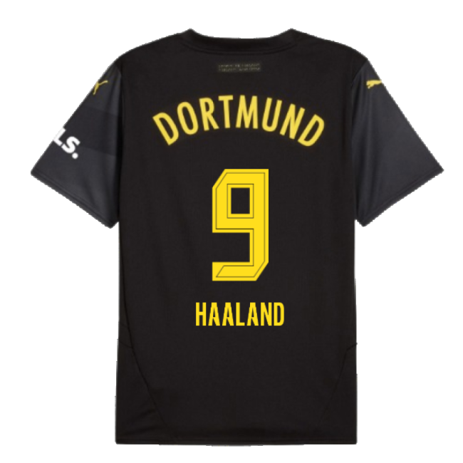 2024-2025 Borussia Dortmund Away Shirt (Kids) (Haaland 9)-Football Jersey Hub
