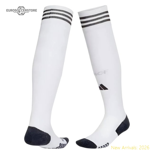 2025-2026 Real Madrid Home Socks (White)-Football Jersey Hub