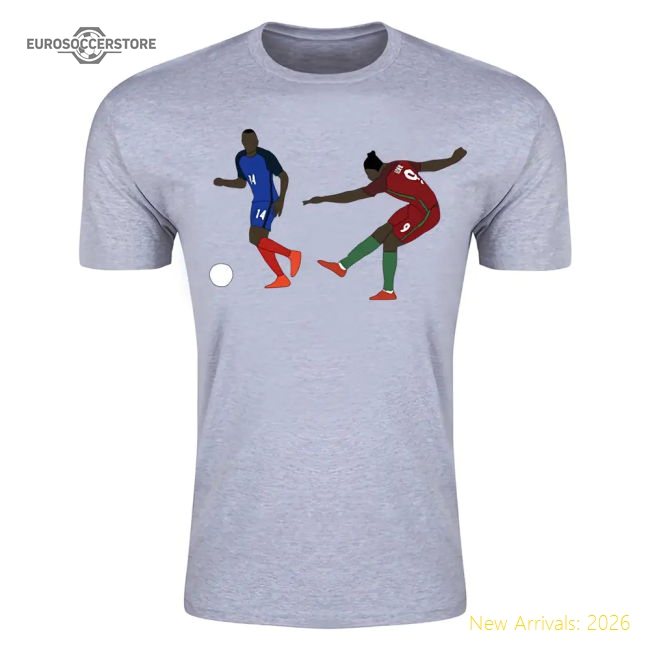 Eder Goal Euro 2016 Cartoon T-Shirt (Grey)-Football Jersey Hub