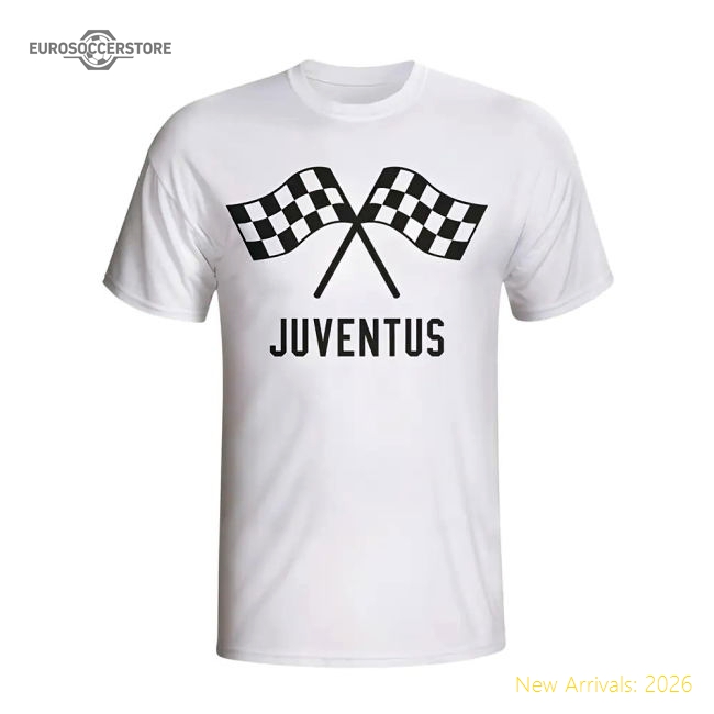 Juventus Waving Flags T-shirt (white) - Kids-Football Jersey Hub