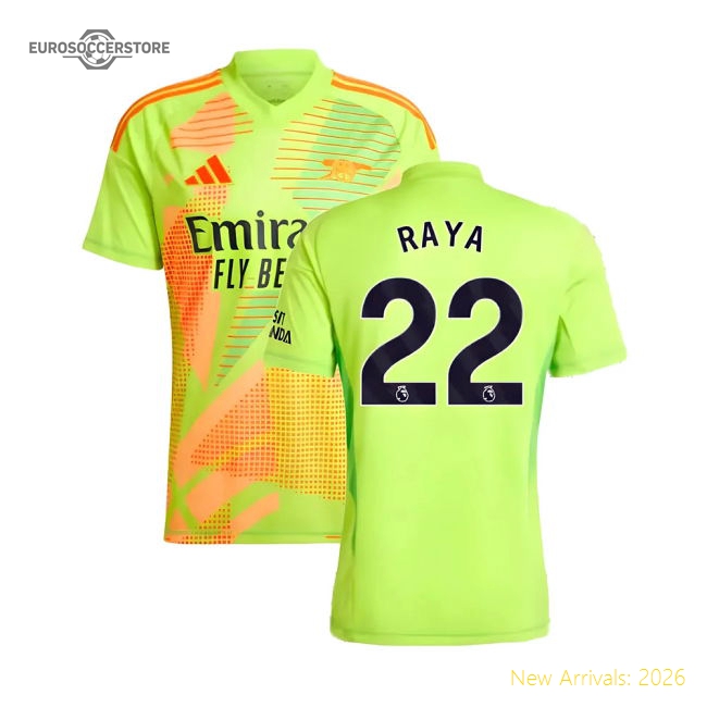 2024-2025 Arsenal Home Goalkeeper Shirt (Yellow) (Raya 22)-Football Jersey Hub