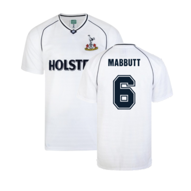 Tottenham 1991 FA Cup Semi Final Home Shirt (Mabbutt 6)-Football Jersey Hub