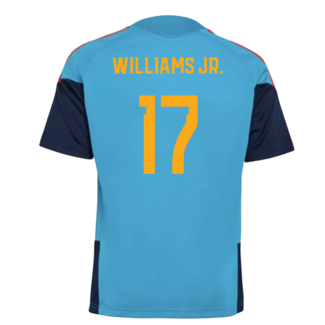 2025-2025 Spain Training Jersey (Bold Aqua) - Kids (Williams Jr. 17)-Football Jersey Hub
