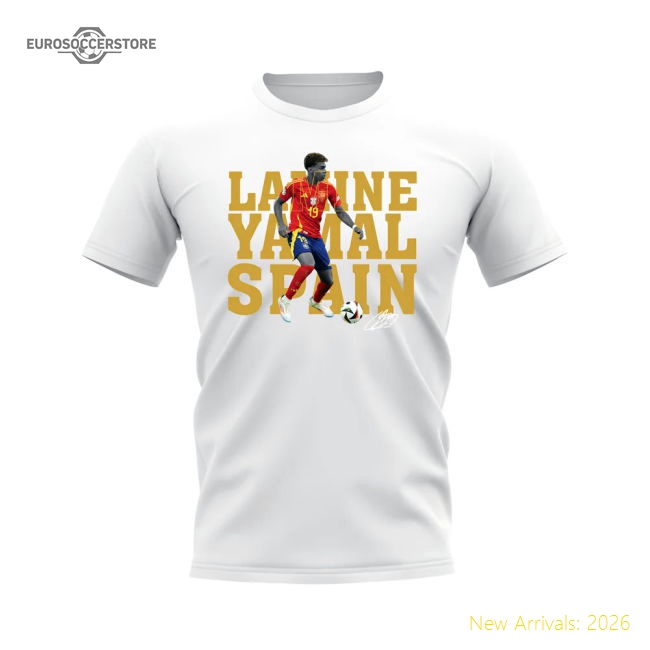 Lamine Yamal Spain Player Tee (White)-Football Jersey Hub
