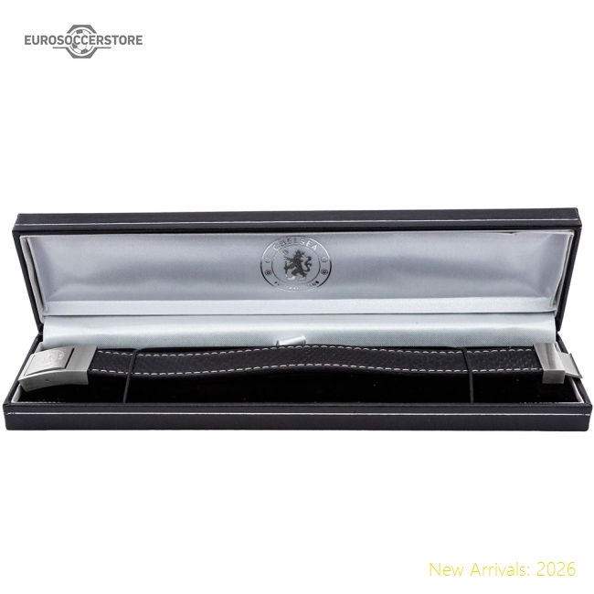 Chelsea FC Stitched Leather Bracelet-Football Jersey Hub