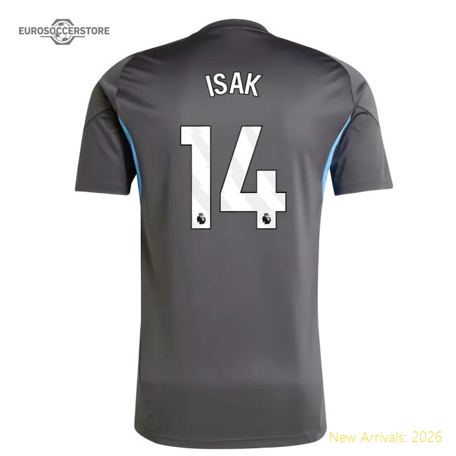2025-2026 Newcastle Training Shirt (Grey) (Isak 14)-Football Jersey Hub