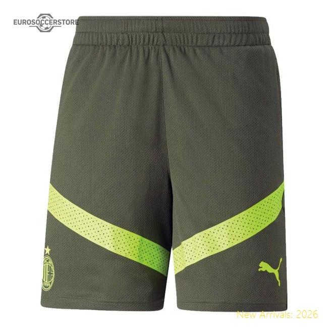 2022-2023 AC Milan Training Shorts (Dark Green)-Football Jersey Hub
