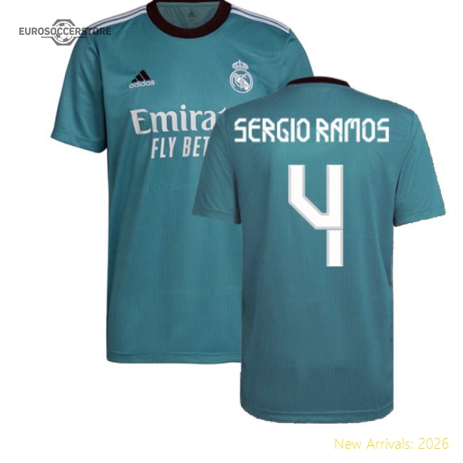 Real Madrid 2021-2022 Third Shirt (SERGIO RAMOS 4)-Football Jersey Hub