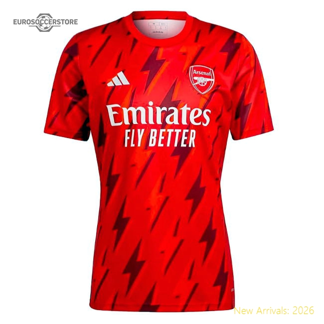 2023-2024 Arsenal Pre-Match Shirt (Red)-Football Jersey Hub