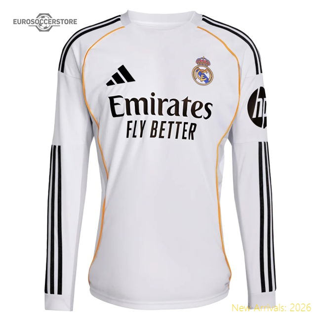 2025-2026 Real Madrid Long Sleeve Home Shirt (Beckham 23)-Football Jersey Hub