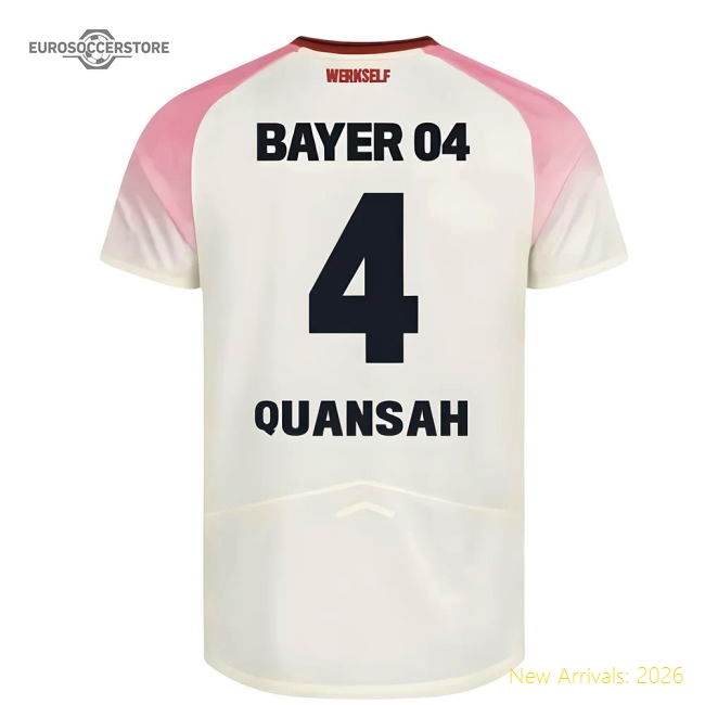 2025-2026 Bayer Leverkusen Away Shirt (Kids) (Quansah 4)-Football Jersey Hub