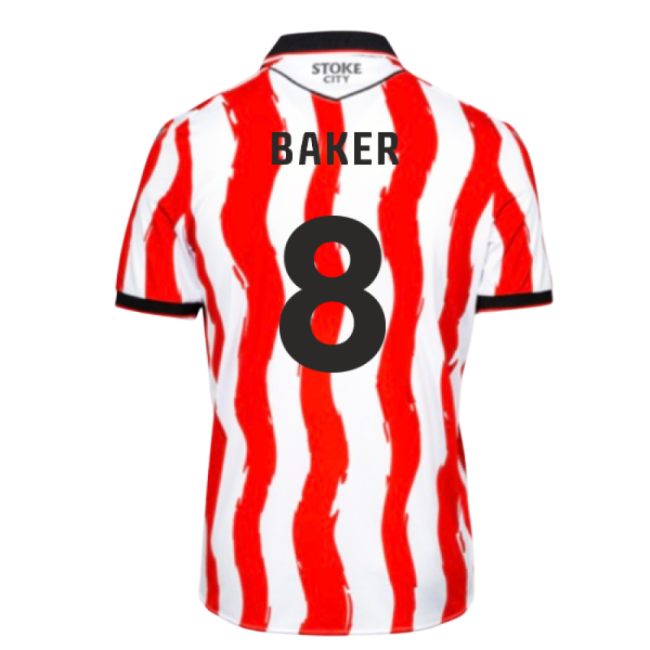2025-2026 Stoke City Home Shirt (Baker 8)-Football Jersey Hub