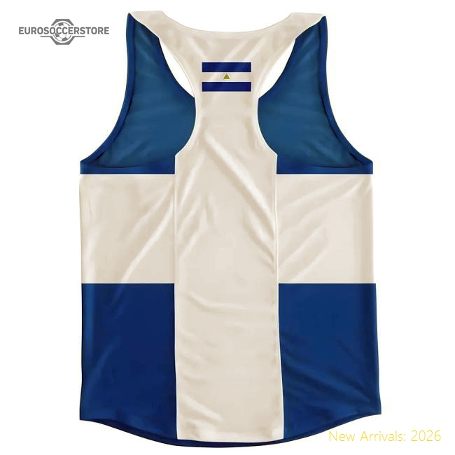 Nicaragua Flag Running Vest-Football Jersey Hub
