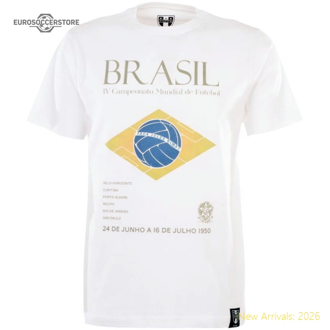 Pennarello: World Cup - Brazil 1950 T-Shirt - White-Football Jersey Hub
