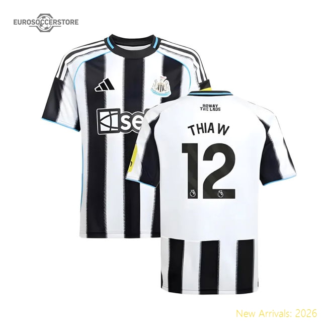 2025-2026 Newcastle Home Shirt (Kids) (Thiaw 12)-Football Jersey Hub