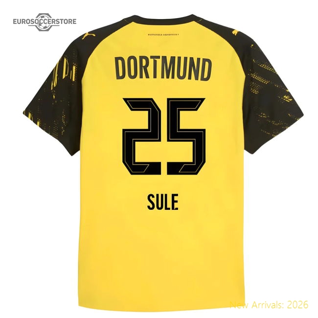 2025-2026 Borussia Dortmund Authentic Home Shirt (Sule 25)-Football Jersey Hub