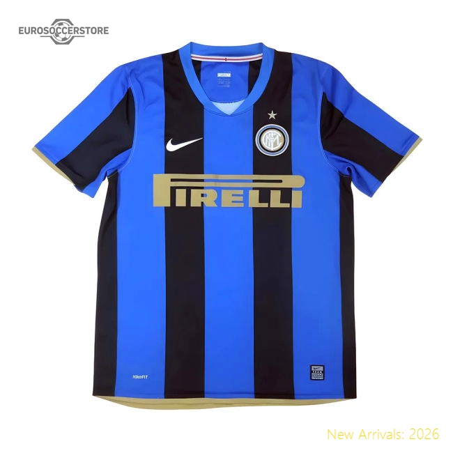 Inter Milan 2008-09 Home Shirt ((Excellent) S)-Football Jersey Hub