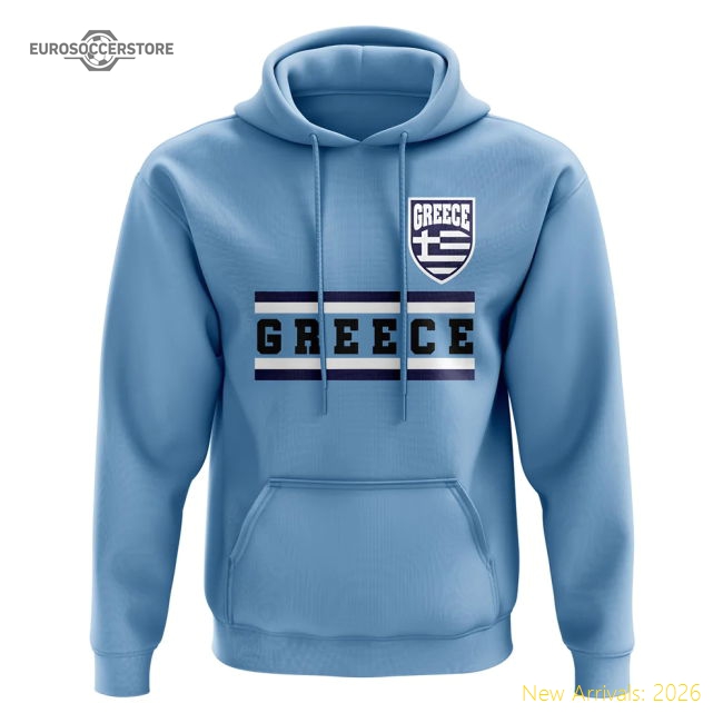 Greece Core Football Country Hoody (Sky)-Football Jersey Hub