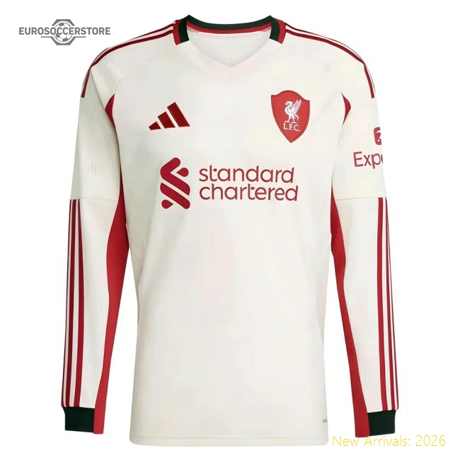 2025-2026 Liverpool Long Sleeve Away Shirt-Football Jersey Hub