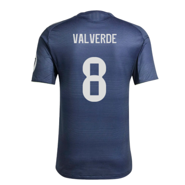 2025-2026 Real Madrid Authentic Away Shirt (Valverde 8)-Football Jersey Hub