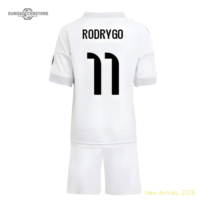 2025-2026 Real Madrid Home Mini Kit (Rodrygo 11)-Football Jersey Hub