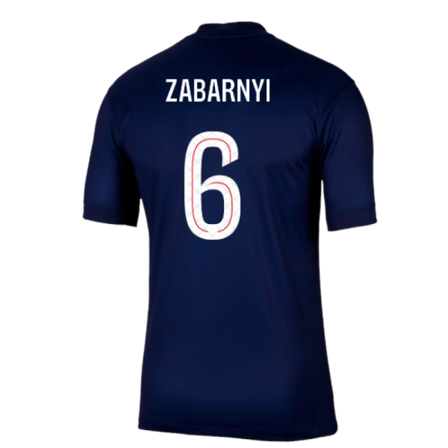 2025-2026 PSG Paris Saint Germain Home Shirt (Zabarnyi 6)-Football Jersey Hub