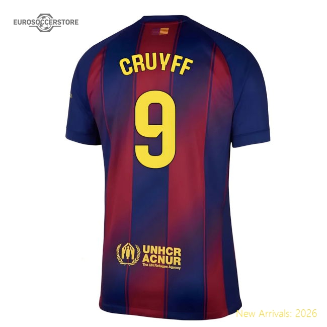 2025-2026 Barcelona Home Shirt (Cruyff 9)-Football Jersey Hub