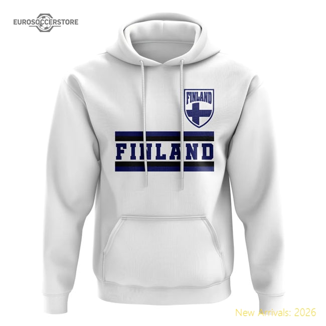 Finland Core Football Country Hoody (White)-Football Jersey Hub