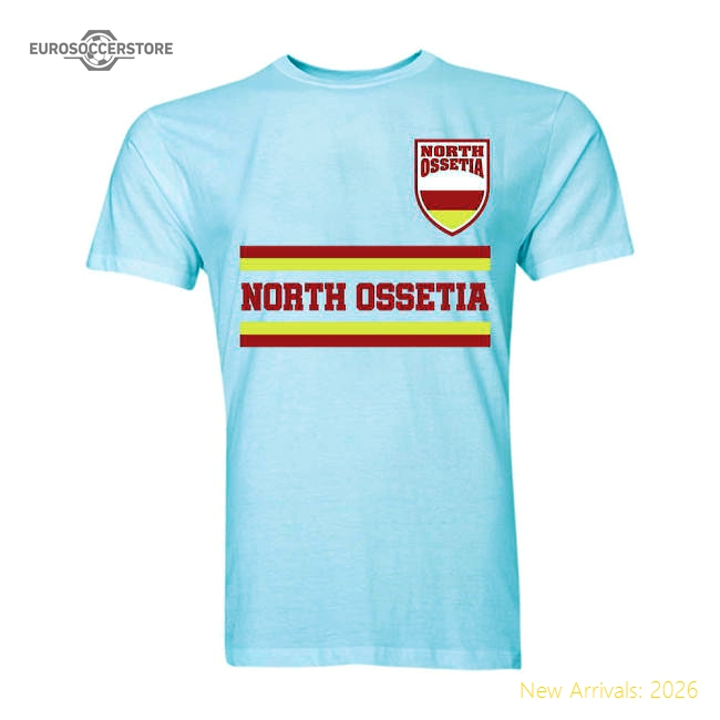 North Ossetia Core Football Country T-Shirt (White)-Football Jersey Hub