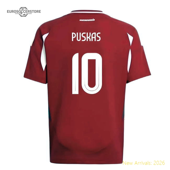 2024-2025 Hungary Home Shirt (Kids) (PUSKAS 10)-Football Jersey Hub