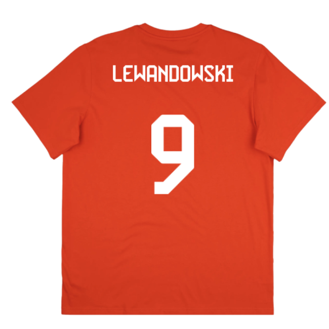 2025-2026 Bayern Munich Seasonal Graphic Tee (Red) (Lewandowski 9)-Football Jersey Hub