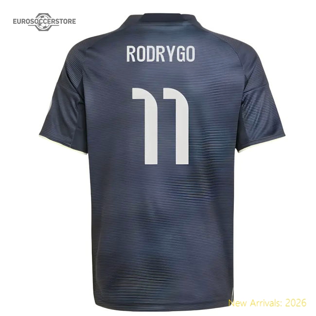 2025-2026 Real Madrid Away Shirt (Kids) (Rodrygo 11)-Football Jersey Hub