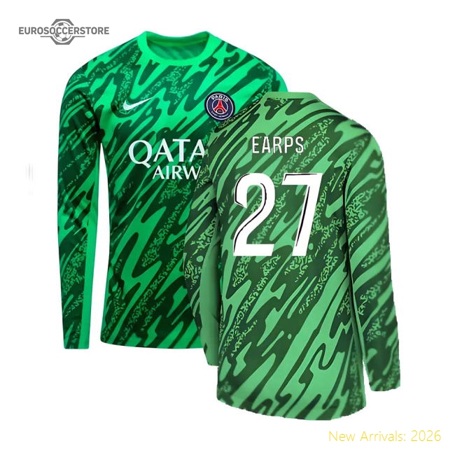 2024-2025 PSG Home Goalkeeper Shirt (Green) (Earps 27)-Football Jersey Hub