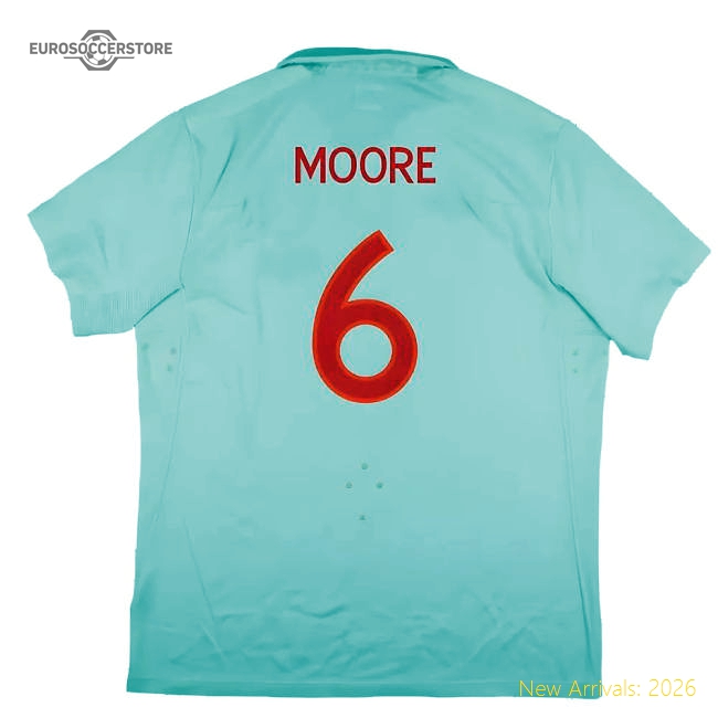 England 2009-10 World Cup Home shirt (XL) (Very Good) (Moore 6)-Football Jersey Hub