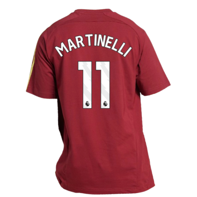 2025-2026 Arsenal UBP Tee (Noble Maroon) (Martinelli 11)-Football Jersey Hub