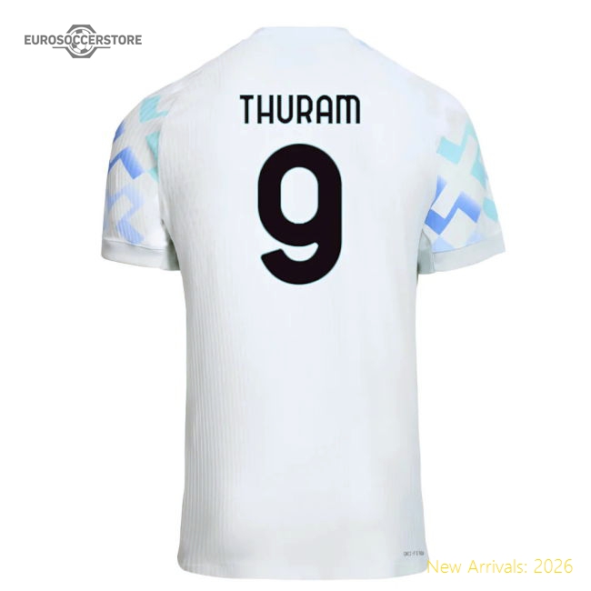 2025-2026 Inter Milan Authentic Away Shirt (Thuram 9)-Football Jersey Hub