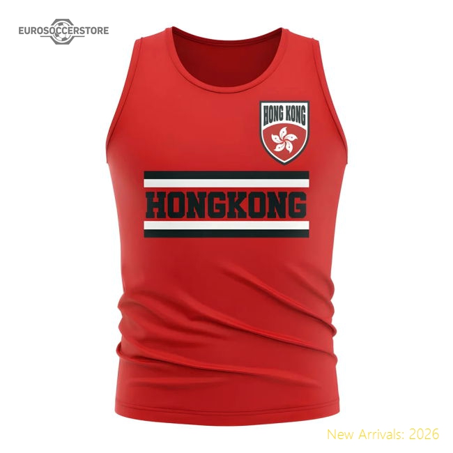 Hong Kong Core Football Country Sleeveless Tee (Red)-Football Jersey Hub