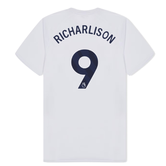 Tottenham Hotspur Poly T-shirt (White) (Richarlison 9)-Football Jersey Hub