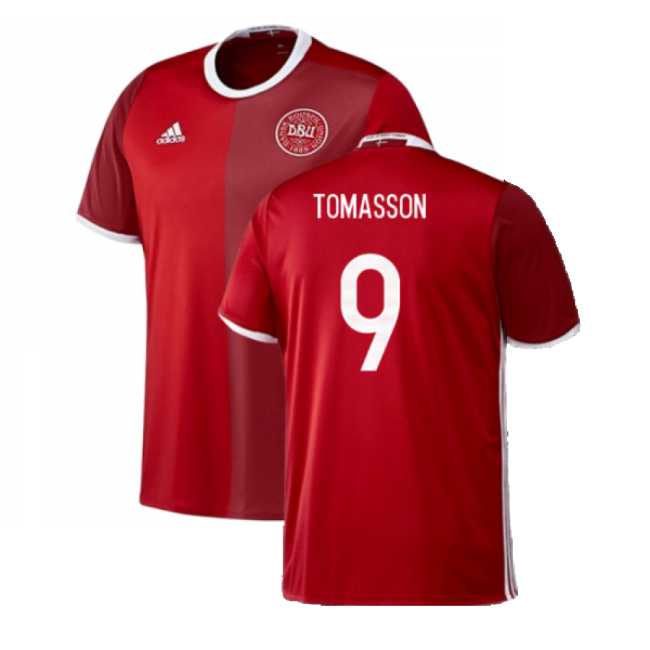 Denmark 2016-17 Home Shirt ((Excellent) 3XL) (Tomasson 9)-Football Jersey Hub