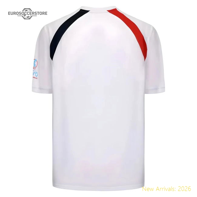 2025 England WEC Poly T-Shirt (White) - Mens-Football Jersey Hub