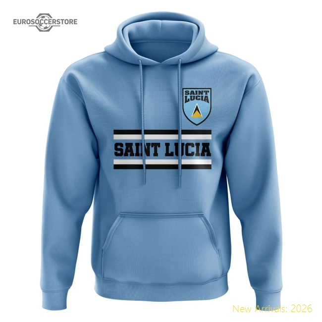 Saint Lucia Core Football Country Hoody (Sky Blue)-Football Jersey Hub