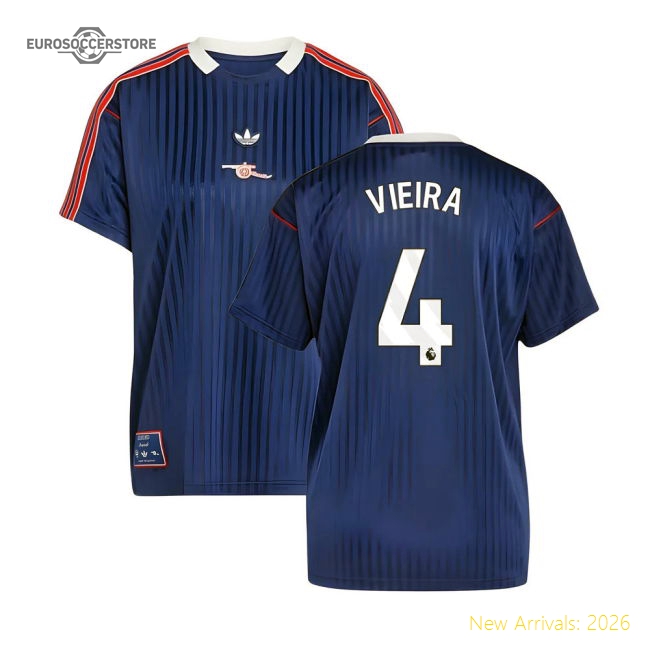 Arsenal Terrace Icons Shirt (Navy) (Vieira 4)-Football Jersey Hub