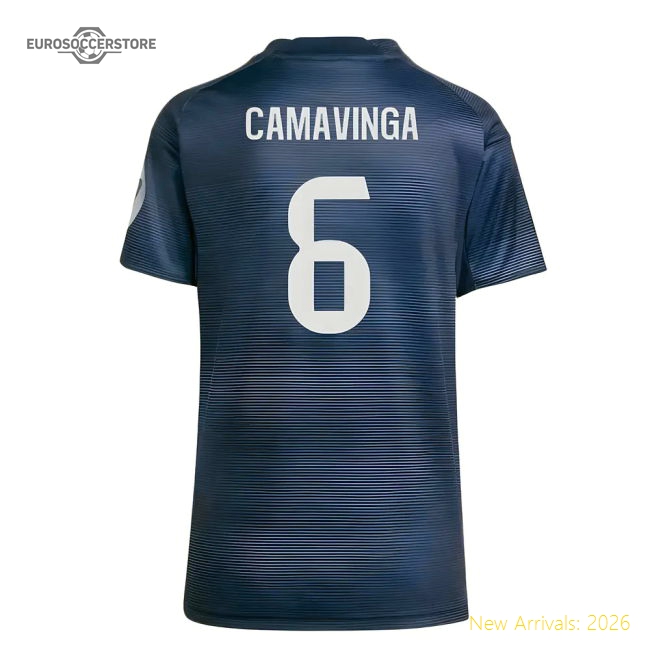 2025-2026 Real Madrid Authentic Away Shirt (Womens) (Camavinga 6)-Football Jersey Hub